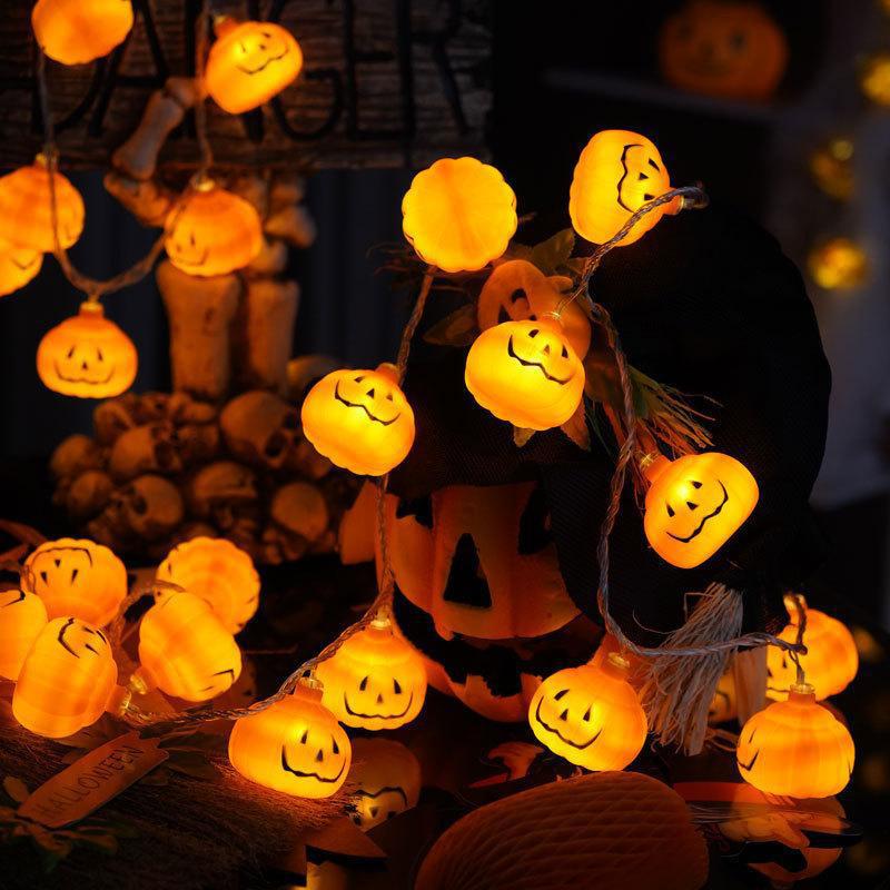 Halloween pumpkin light string festive atmosphere decoration skull small light string bar shopping mall event scene layout light string