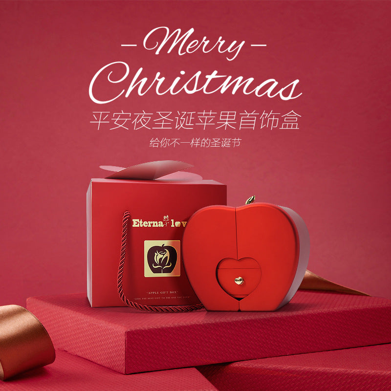 Christmas Apple Jewelry Box Ornament Box Christmas Gift Box Ring Box Pendant Box Spot Wholesale