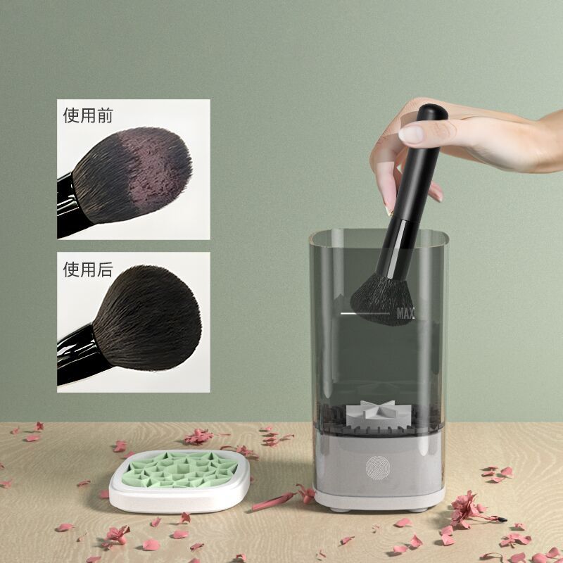 Cross-border new fully automatic quick-drying electric makeup brush cleaner household beauty brush drying tool cleaning machine