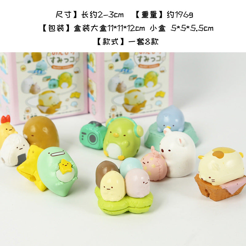 Japanese corner wall animal cartoon biological scene ornaments blind box toy doll box set a variety of