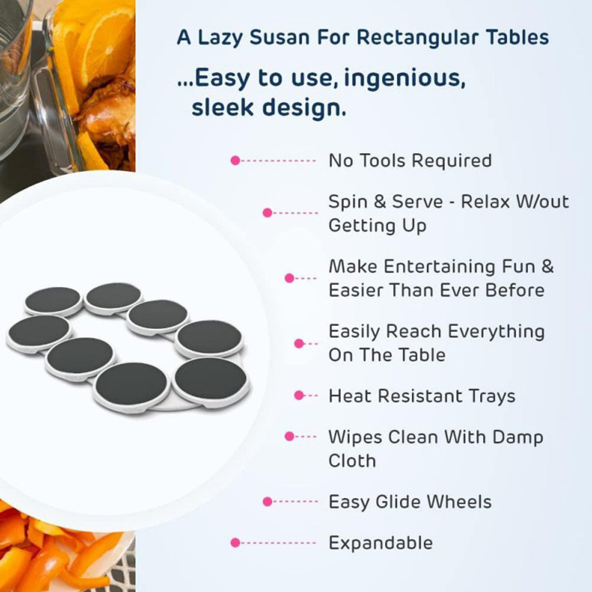 Amazon's hot-selling TheLazy Susan Revolution dining table rotating tray portable meal tray