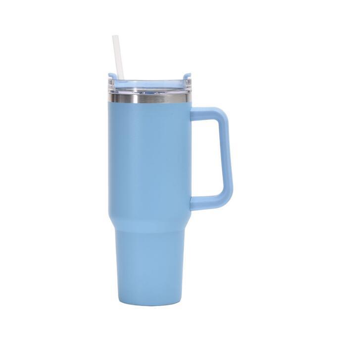 Ice Cup 304 Stainless Steel 40oz Car Cup Large Capacity Thermos Cup Straw Cup Cold Coffee Car Water Cup