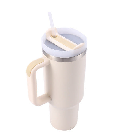 Ice Cup 304 Stainless Steel 40oz Car Cup Large Capacity Thermos Cup Straw Cup Cold Coffee Car Water Cup