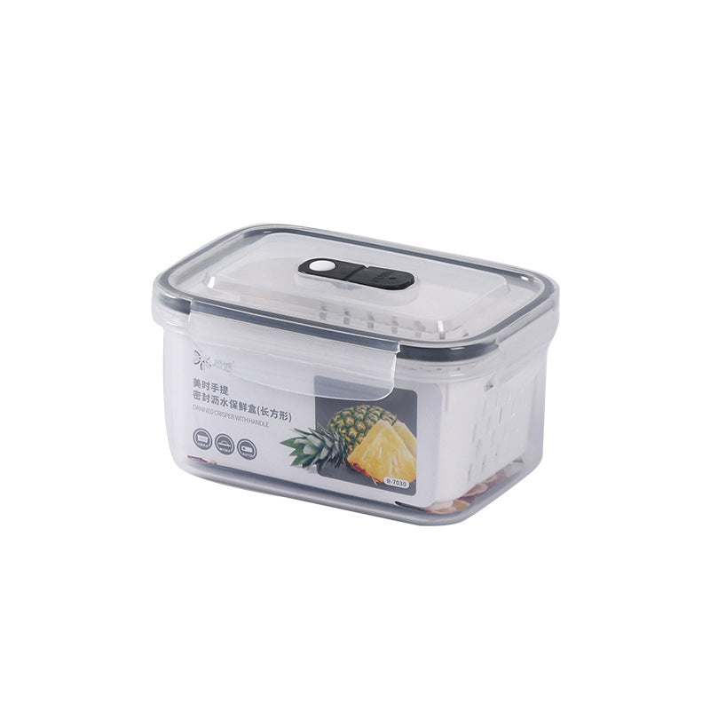 Portable outdoor storage box, double-layer drain box, sealed plastic with lid, freezer box wholesale.