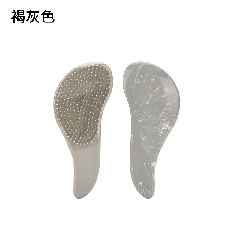 Huiyun marble massage comb ins style soft teeth smooth hair without knots hair comb Amazon cross-border plastic comb