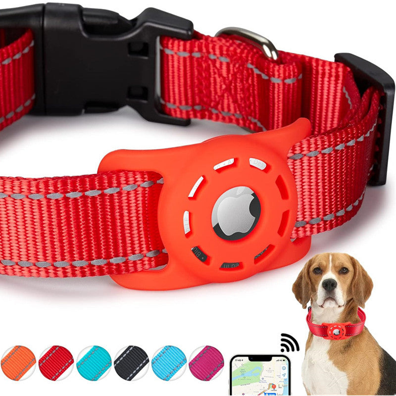 Suitable for Apple Airtag pet collars, cat collars, cross-border pet reflective adjustable dog reflective collars