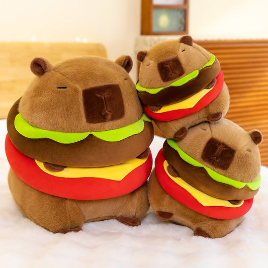 Factory direct supply Capybara plush toy runny nose strawberry hat turtle backpack capybara doll doll wholesale