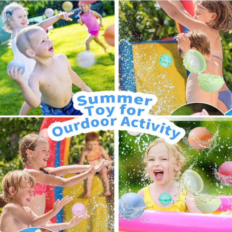 Children's silicone toy magnetic water ball quick water filling balloon summer water injector water fight outdoor silicone water ball