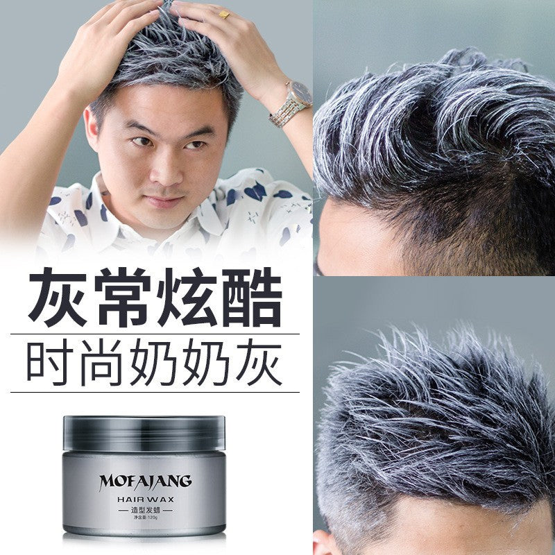 Three Magic Hairdressers Granny Gray Hair Wax Colored Hair Mud Hot Sale Men's Styling Hair Products Manufacturer Wholesale