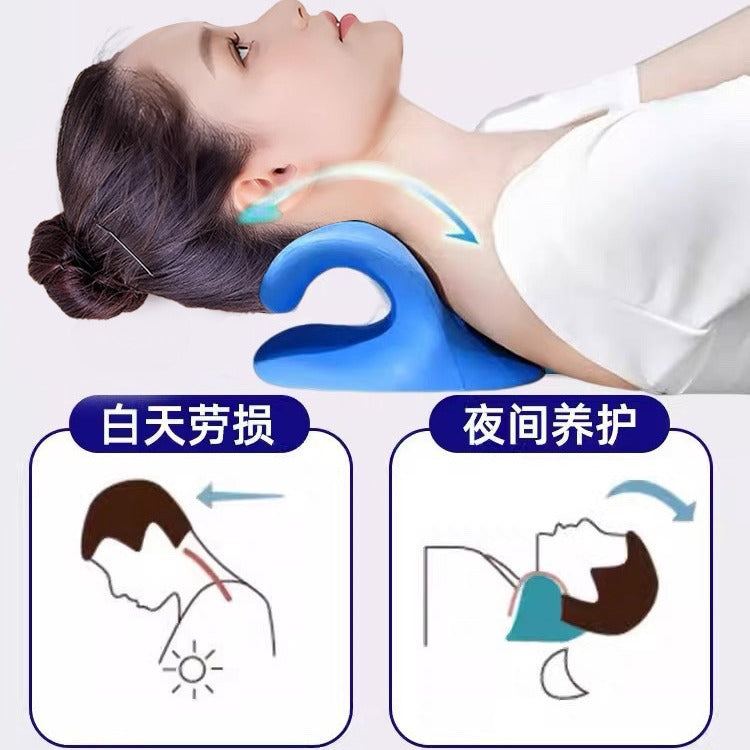 C-shaped pillow cervical massage pillow neck corrector traction support massage pillow acupressure rich sports health care protective gear