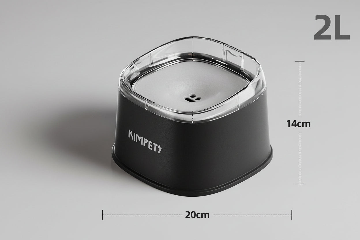 Non-wetting floating water bowl for dogs, transparent floating water bowl for pets, anti-tipping.