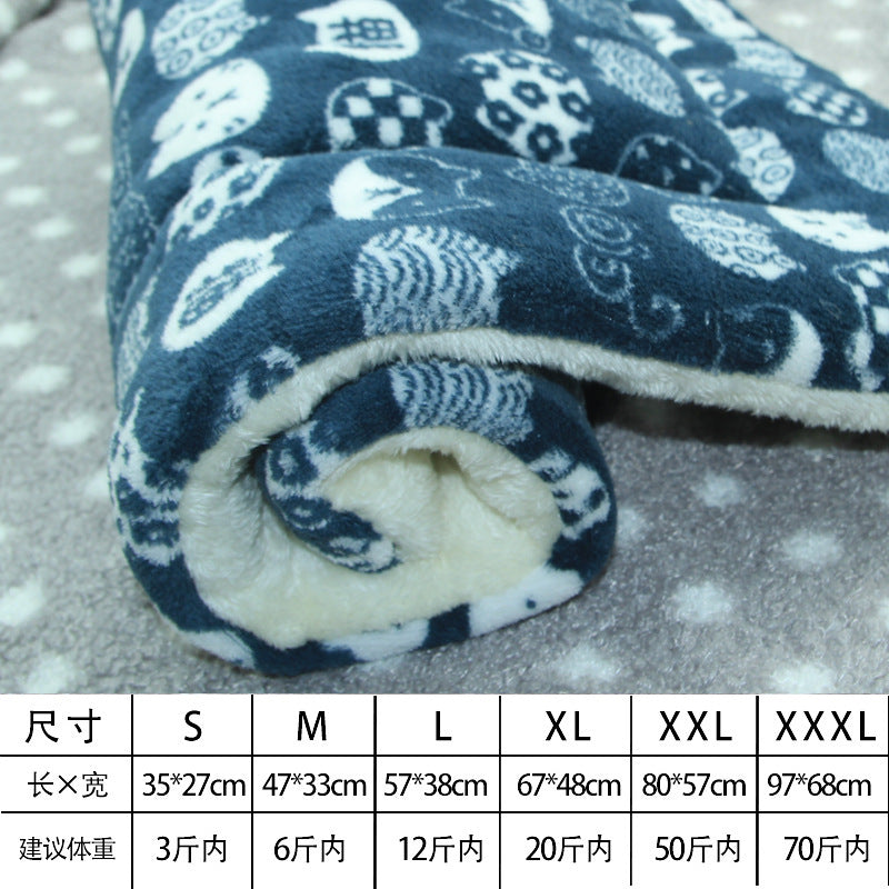 Winter pet mat cat bed four seasons universal warm flannel dog bed dog blanket cat mat pet bed wholesale