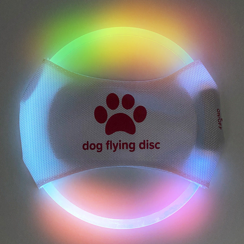 Pet Luminous Supplies LED Rechargeable Pet Luminous Frisbee Dog Training Toys Pet Dog Toy Frisbee