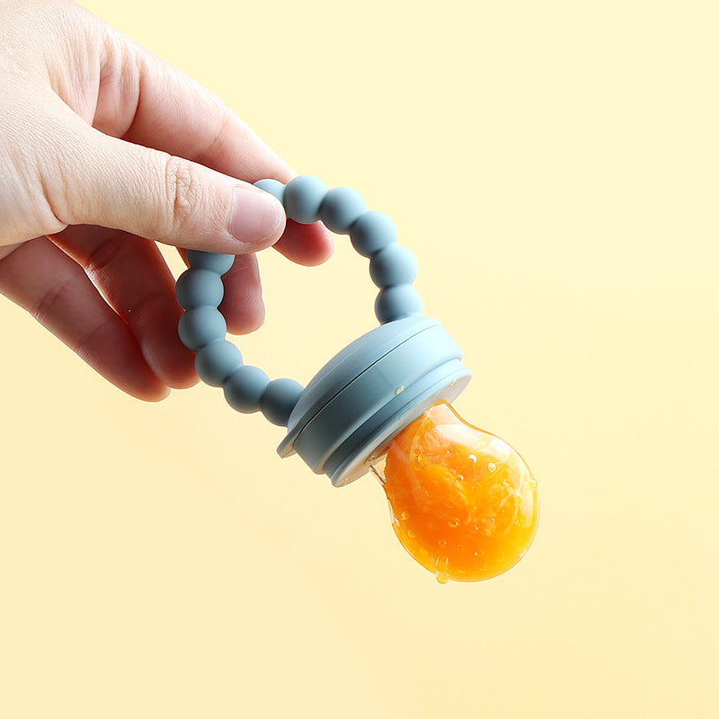 Cross-border hot-selling baby fruit food supplement artifact food grade silicone fruit and vegetable bite baby pacifier teether wholesale