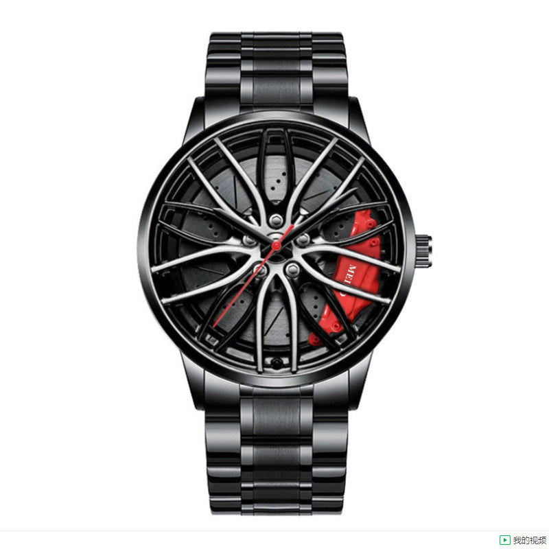 2024 foreign trade trend fully automatic quartz movement men's watch wheel non-mechanical watch fashion men's watch