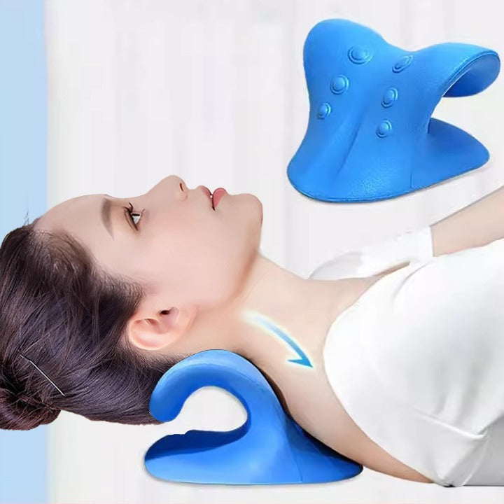 C-shaped pillow cervical massage pillow neck corrector traction support massage pillow acupressure rich sports health care protective gear