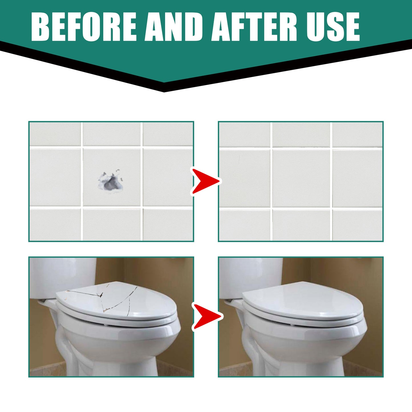 Jue-Fish Tile Repair Paste Marble Bathtub Furniture Toilet Crack Repair Tile Quick Dry Adhesive