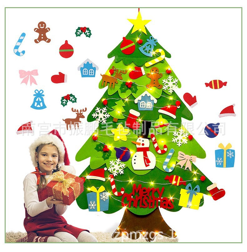 Ready-to-ship felt Christmas tree Non-woven Christmas felt decoration pendant 3D stereo mini Christmas tree