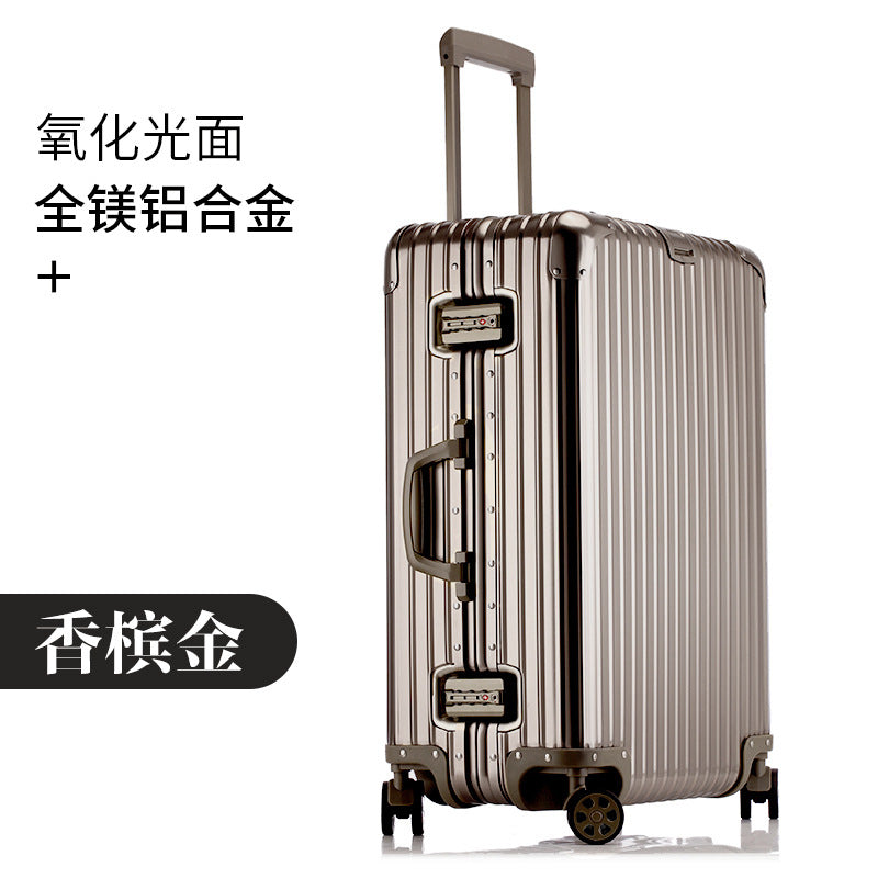 All-aluminum magnesium suitcase aluminum frame trolley suitcase password box 20 inch cabin suitcase 24 high value one piece drop shi