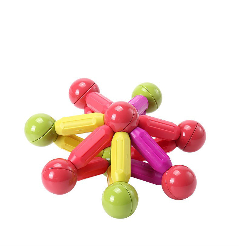 Magnetic stick children's puzzle variety building blocks baby big particles magnetic suction assembled girl boy magnet early education toys