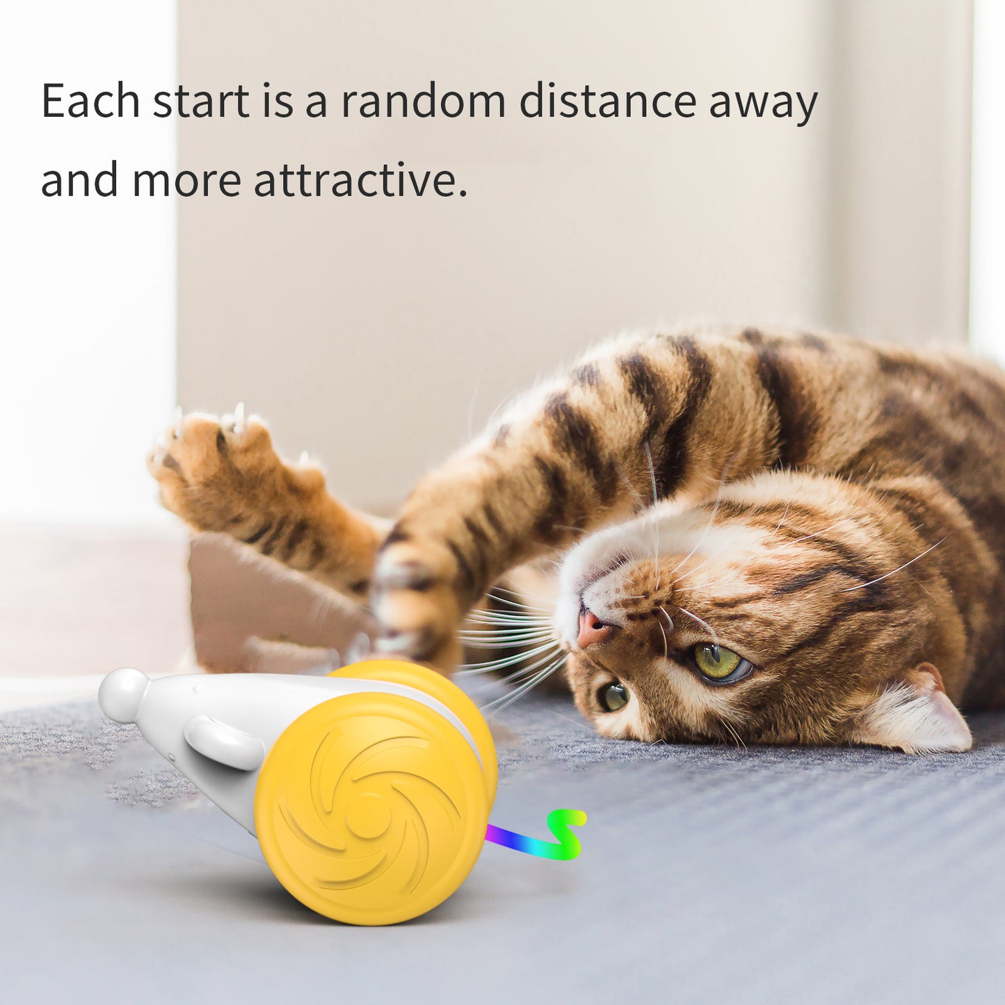 Automatic cat toy pet boredom relief toy indoor interactive smart electric mouse cat toy big battery M1