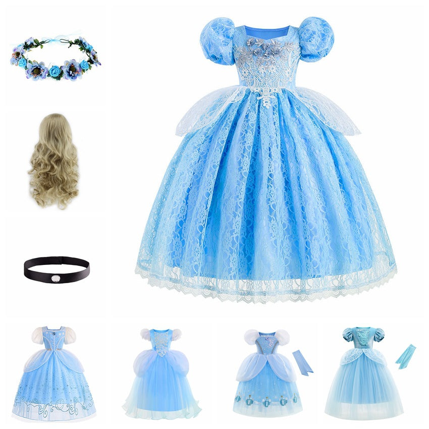 Halloween Cinderella new tutu skirt Cinderella children's clothing cotton dress skirt Princess Aisha a generation