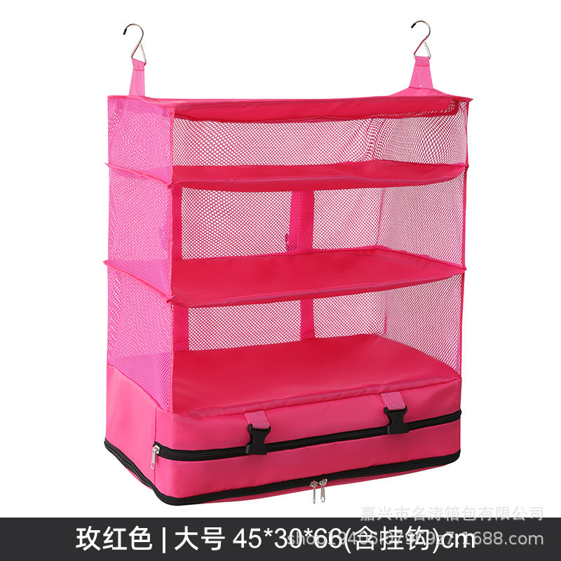 Clothes clothing ins sundries storage bag three-layer hanging bag book hanging bag storage bag bag source manufacturer