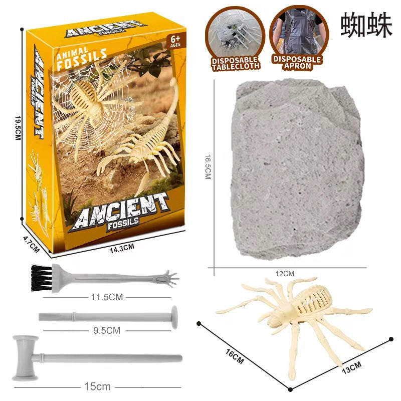 Archaeological excavation toys dinosaur fossil gem treasure hunt mermaid children's handmade DIY treasure digging toys