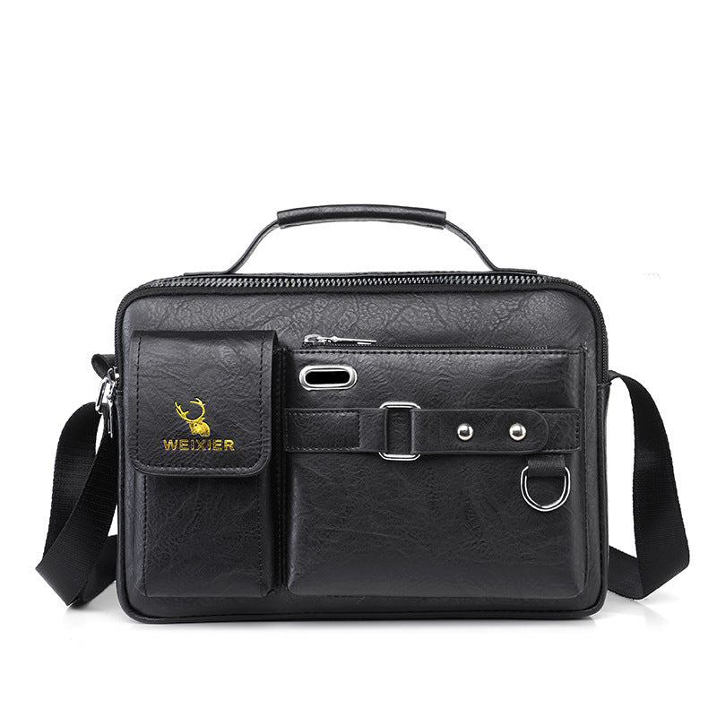 Cross-border men's shoulder messenger bag business commuter men's shoulder bag high-end men's shoulder bag men's bag