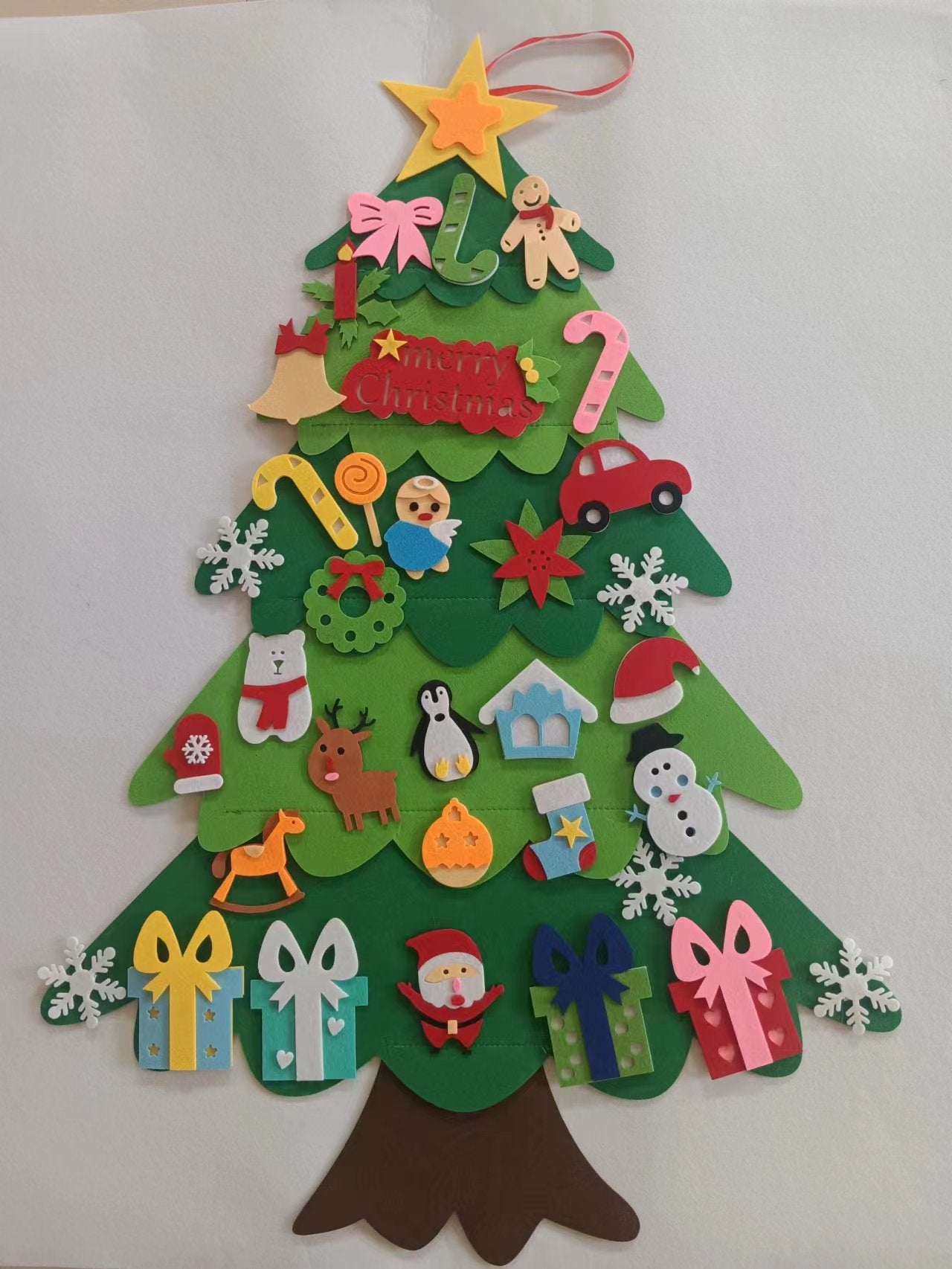 Cross-border new felt Christmas tree Christmas decorations children DIY felt cloth Christmas tree Christmas children's ornaments