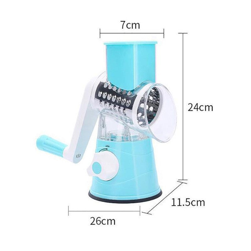 Multifunctional hand-cranked vegetable cutter household kitchen manual vegetable machine grater slicer drum vegetable cutter