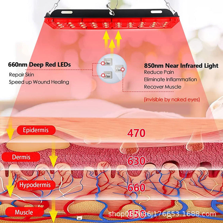 Amazon's new LED660NM850 nanometer near-infrared bracket infrared light therapy lamp single head 90 lights