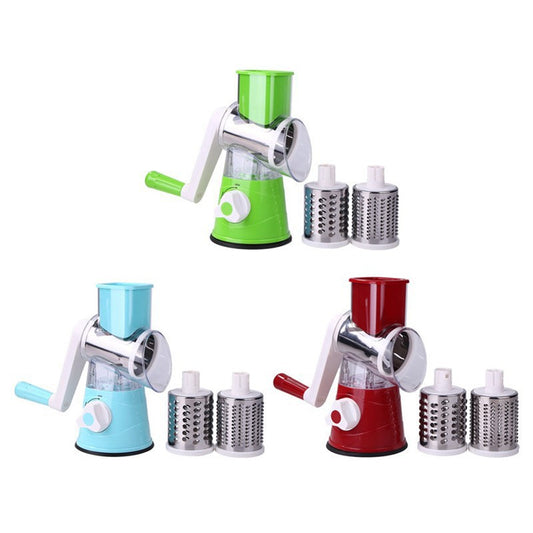 Multifunctional hand-cranked vegetable cutter household kitchen manual vegetable machine grater slicer drum vegetable cutter