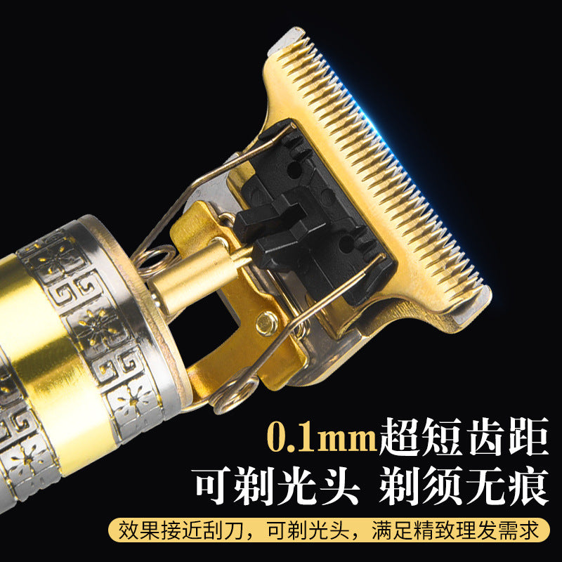 Cross-border hair clipper hairdressing electric clipper electric hair clipper oil head carving razor bald hair clipper