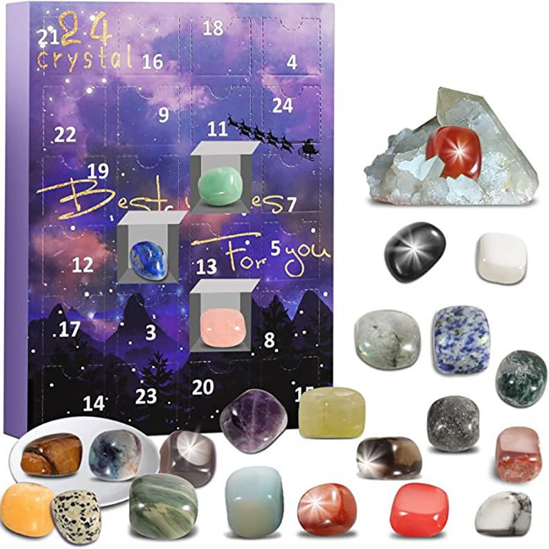 Christmas cross-border stone blind box children's 24-day Christmas advent countdown blind box ornaments home stone