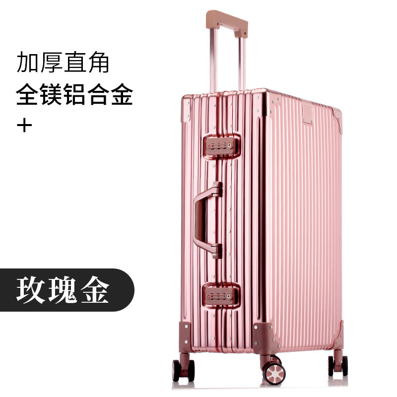 All-aluminum magnesium suitcase aluminum frame trolley suitcase password box 20 inch cabin suitcase 24 high value one piece drop shi