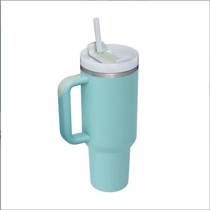 Ice Cup 304 Stainless Steel 40oz Car Cup Large Capacity Thermos Cup Straw Cup Cold Coffee Car Water Cup