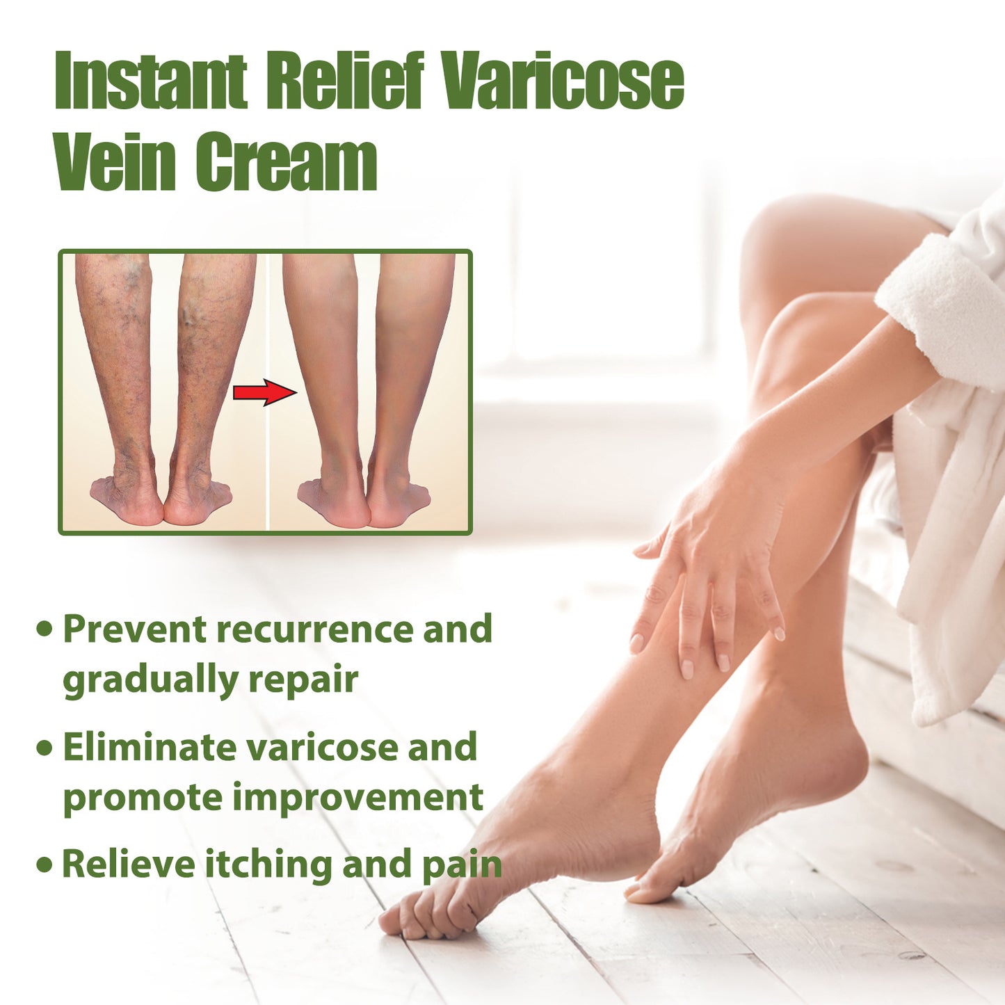 South Moon Vein Repair Cream Varicose Legs Earthworm Leg Swelling Relief Pain Massage Care Cream