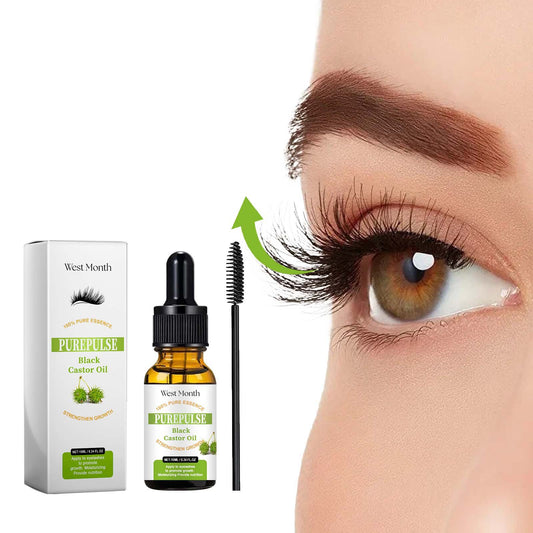 West Month Black Castor Oil for Eyelashes Curl up black and beautiful, gentle and traceless mascara