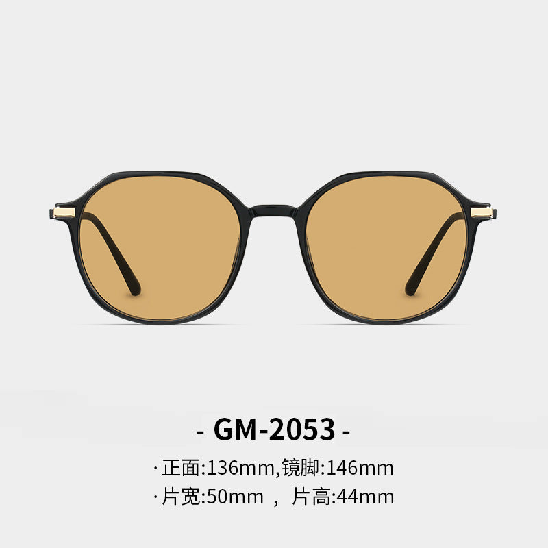 2023 new gm same style brown sunglasses TR90 female vibrato xiaohongshu same style summer sun protection sunglasses