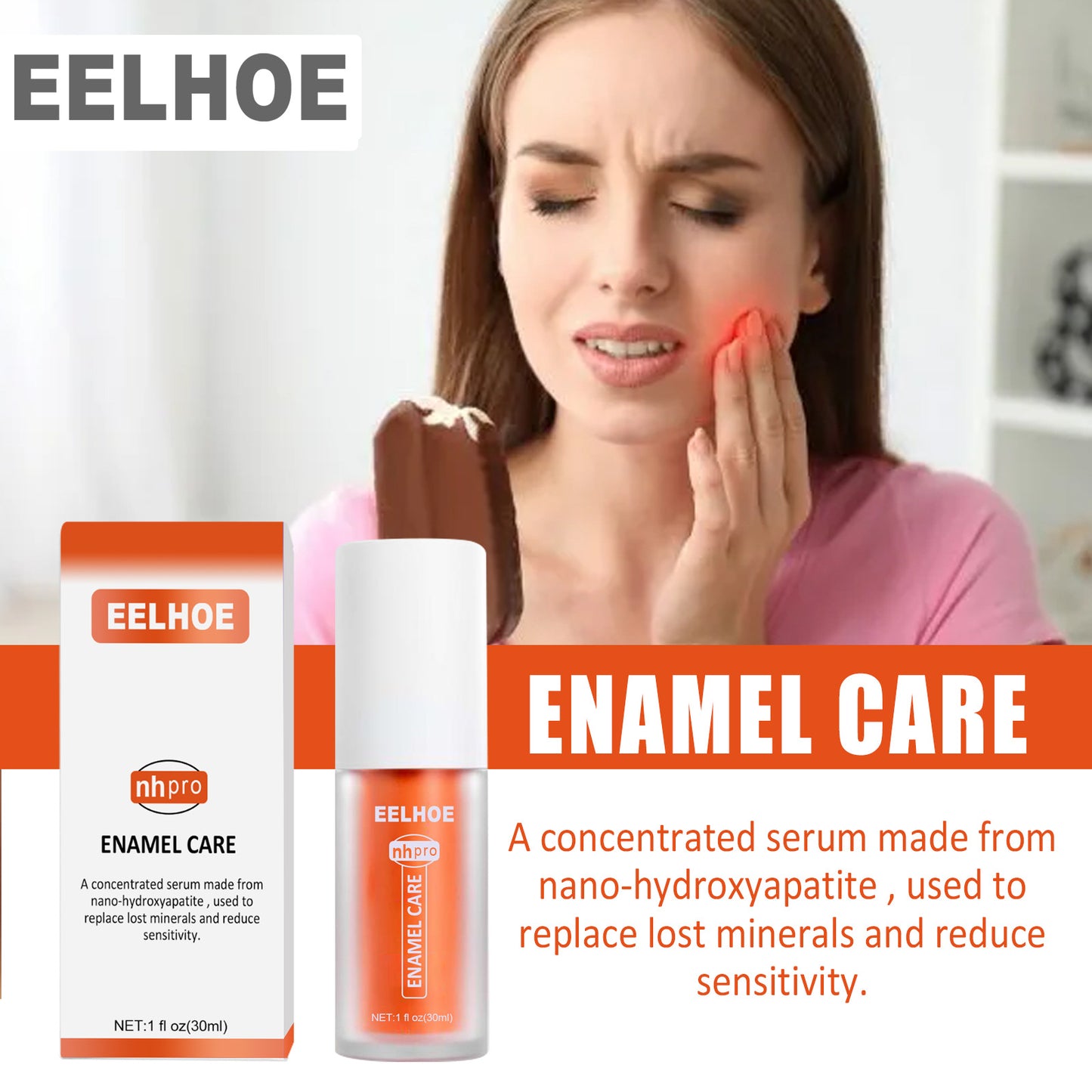 EELHOE V34 Toothpaste Repair Teeth Repair Oral Cleaning Purple Orange Toothpaste Dazzling White Cleaning Tooth Stains