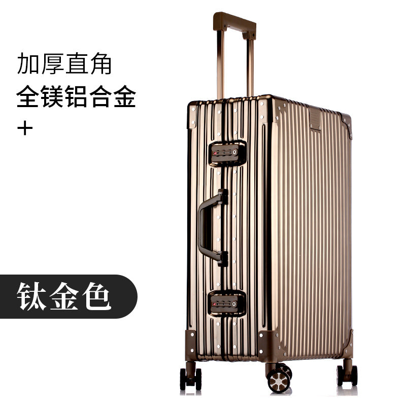 All-aluminum magnesium suitcase aluminum frame trolley suitcase password box 20 inch cabin suitcase 24 high value one piece drop shi