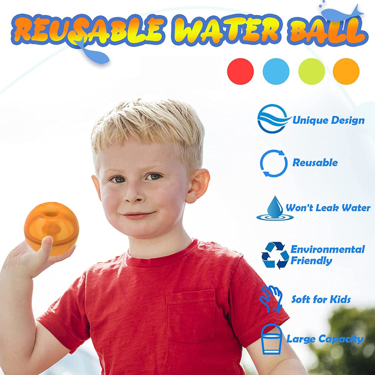 Amazon cross-border summer hot sale upgraded version of water explosion ball new water toy magnet water ball donut water ball