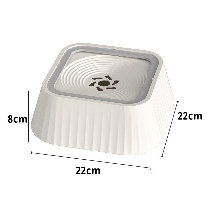 Non-wetting floating water bowl for dogs, transparent floating water bowl for pets, anti-tipping.