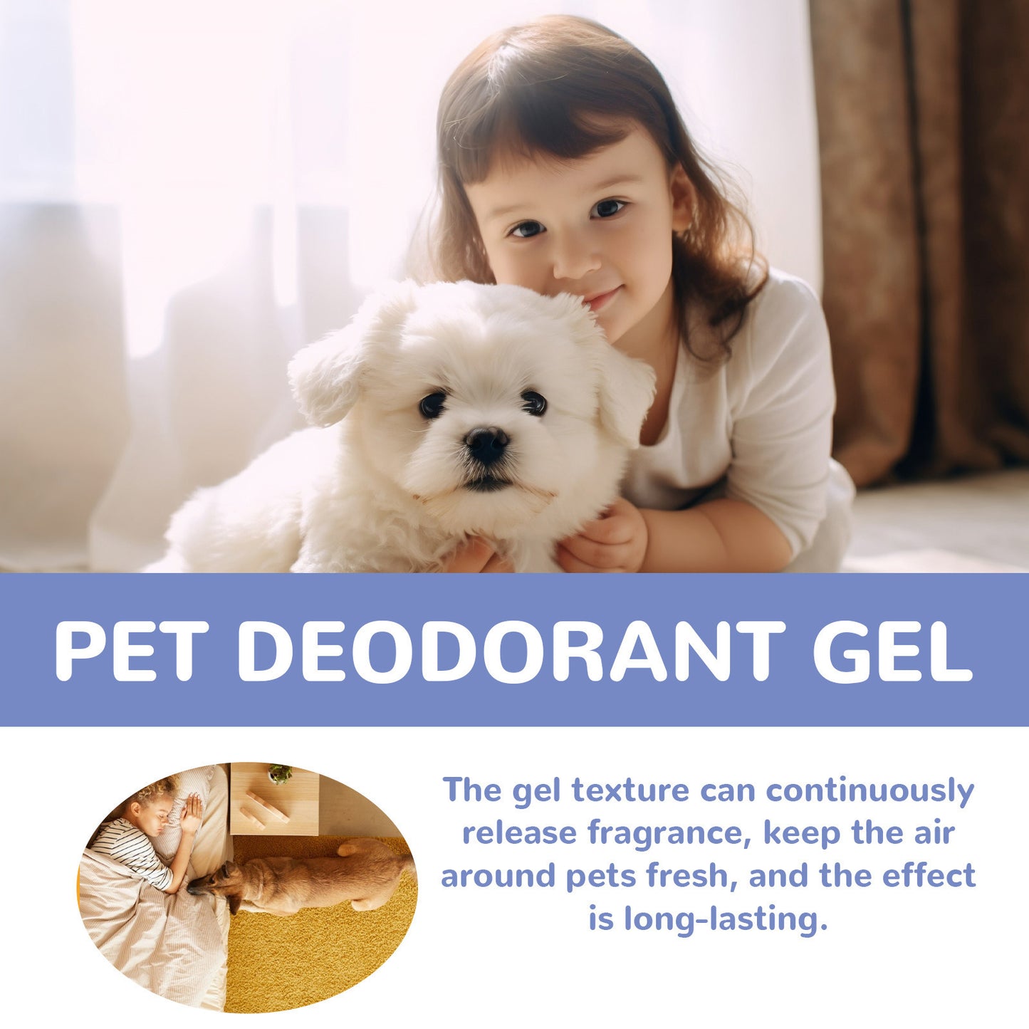 Cross-border direct supply of pet deodorizing gel, in stock, for home use, removes odors from dogs and cats, and air freshener.