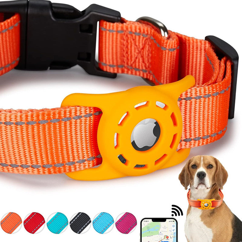Suitable for Apple Airtag pet collars, cat collars, cross-border pet reflective adjustable dog reflective collars