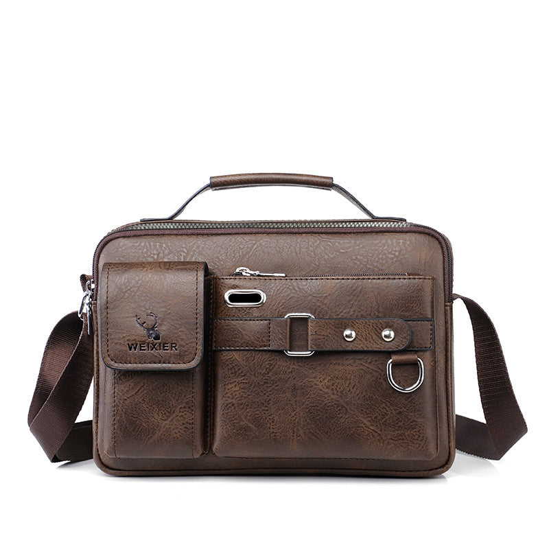 Cross-border men's shoulder messenger bag business commuter men's shoulder bag high-end men's shoulder bag men's bag