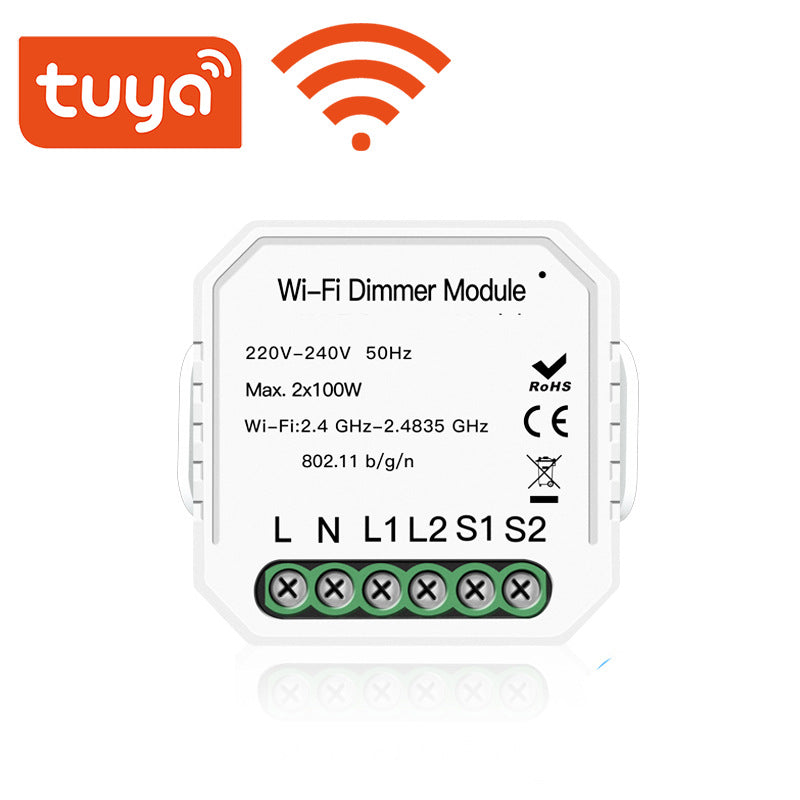 Tuya smart wifi dimmer switch independent control timer concealed dimmer supports Alexa, Google