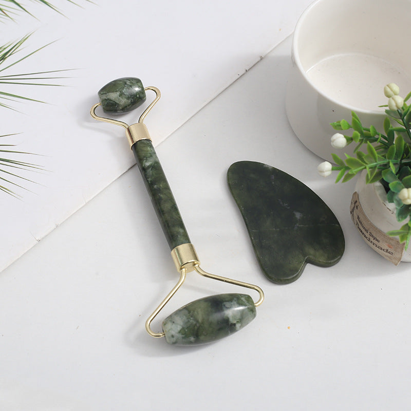 Manufacturers wholesale jade roller beauty device jade massager jade scraping board set jade massager