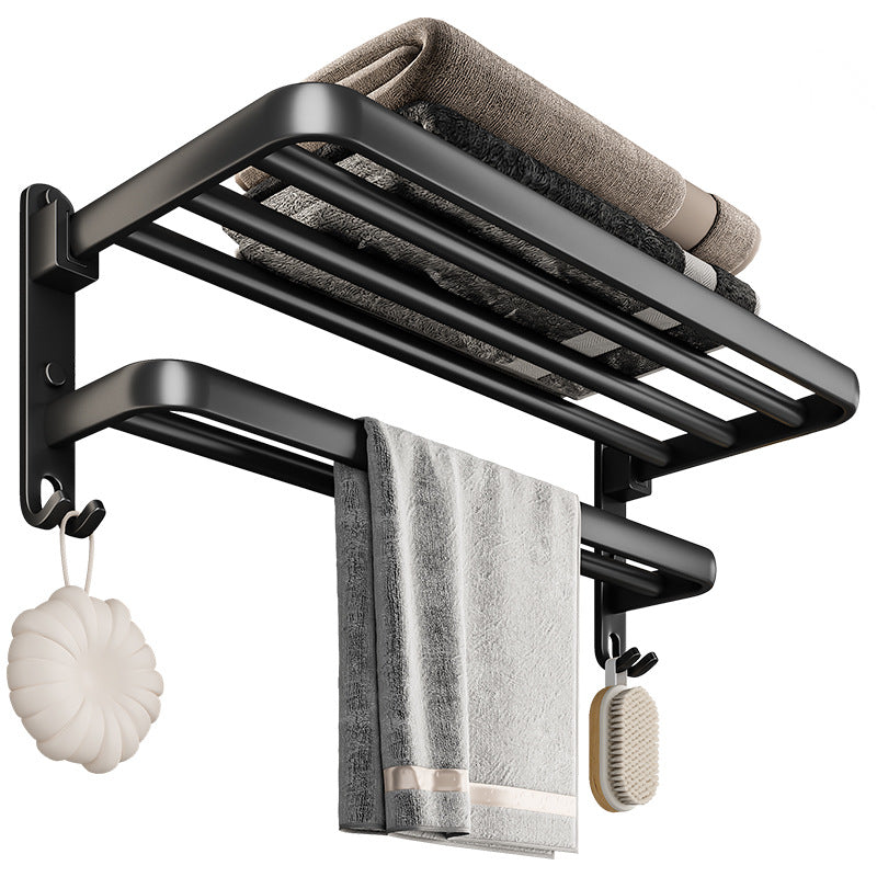 Bathroom storage rack punch-free space aluminum towel rack toilet toilet storage towel rack bathroom hardware pendant